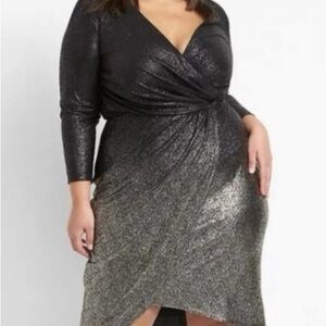 Ombré sparkly holiday dress Lane Bryant 22W